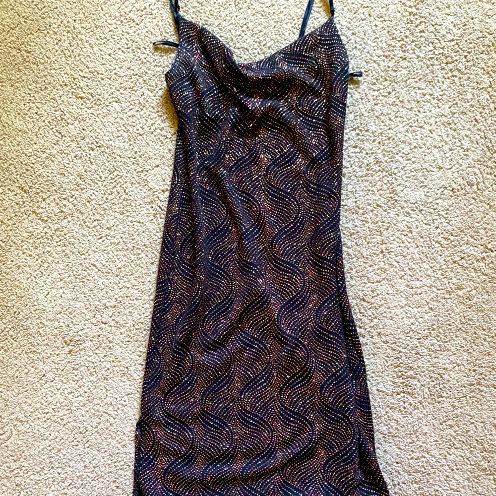Black sequence dress